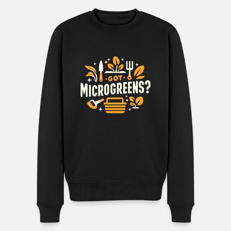 Ich habe Microgreens - Männer Premium Bio Pullover - Schwarz