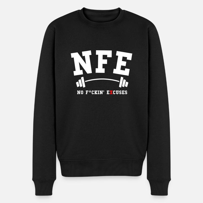 NFE (No F*ckin´ Excuses) - Make your Workout - Männer Premium Bio Pullover - Schwarz