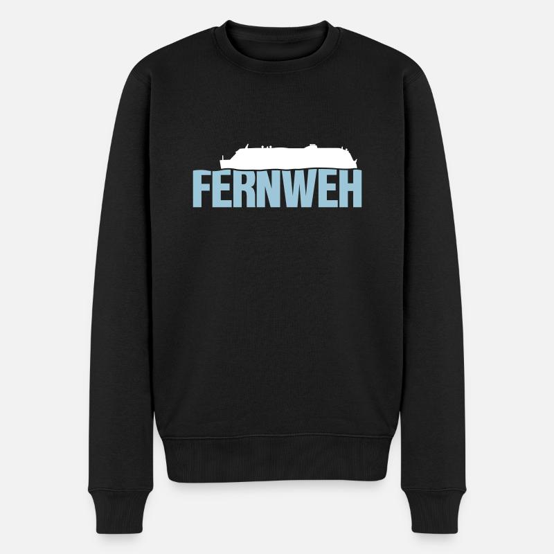 Fernweh - Männer Premium Bio Pullover - Schwarz