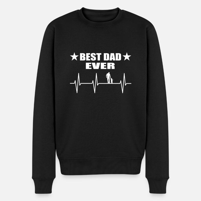 Papa - Männer Premium Bio Pullover - Schwarz