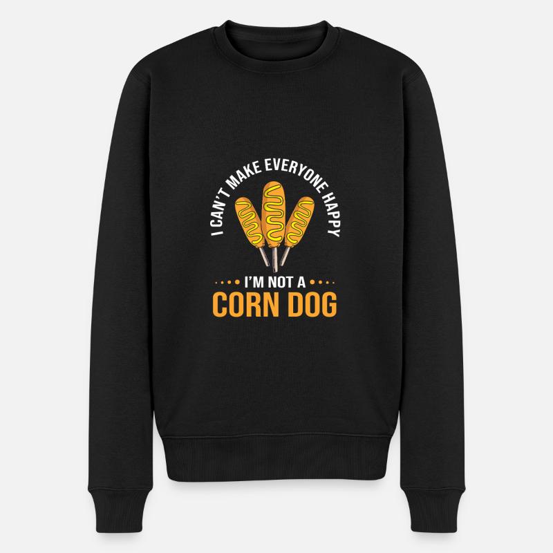 Corn Dog - Männer Premium Bio Pullover - Schwarz