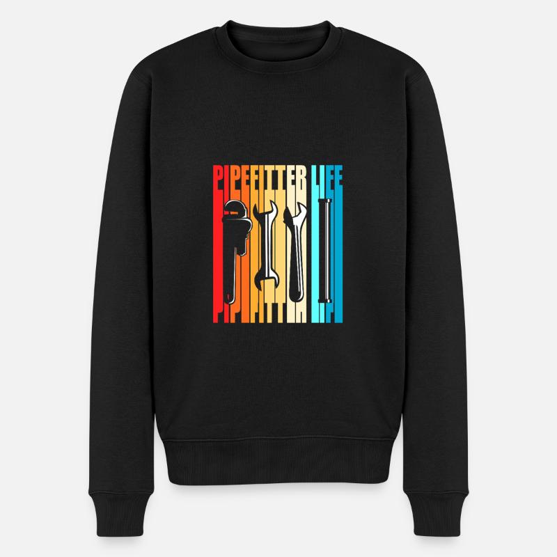 Tuyau de serrurier industriel - Pull Premium bio Homme - noir
