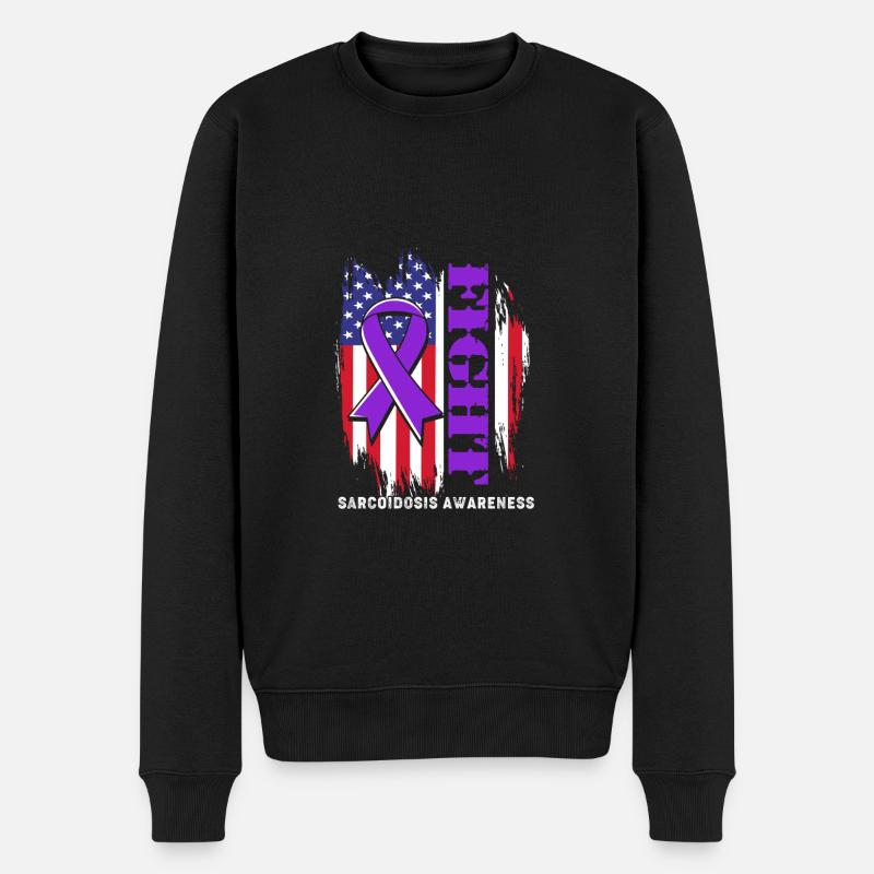 Sarkoidose - Männer Premium Bio Pullover - Schwarz