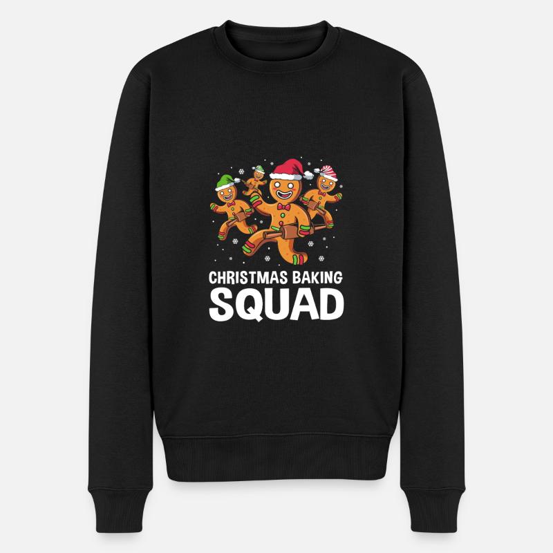 Lebkuchenmann Weihnachten Gingerbread Lebkuchen - Männer Premium Bio Pullover - Schwarz