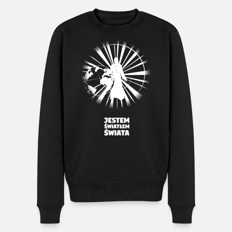 lumière du monde - Polonais - Pull Premium bio Homme - noir