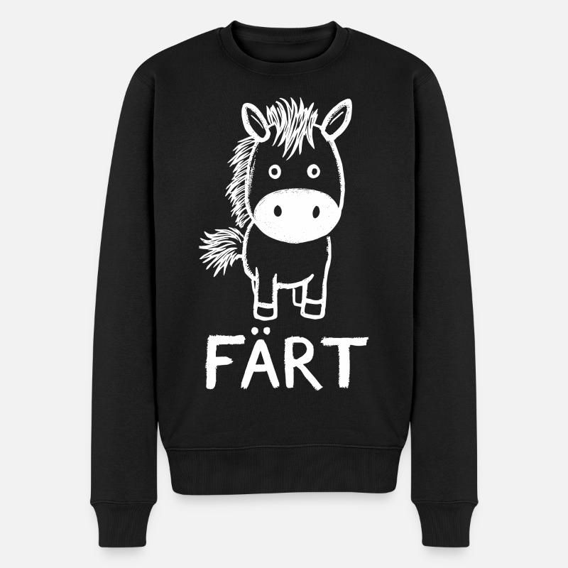 Cavalier cheval Propriétaire de chevaux FÄRT - Pull Premium bio Homme - noir