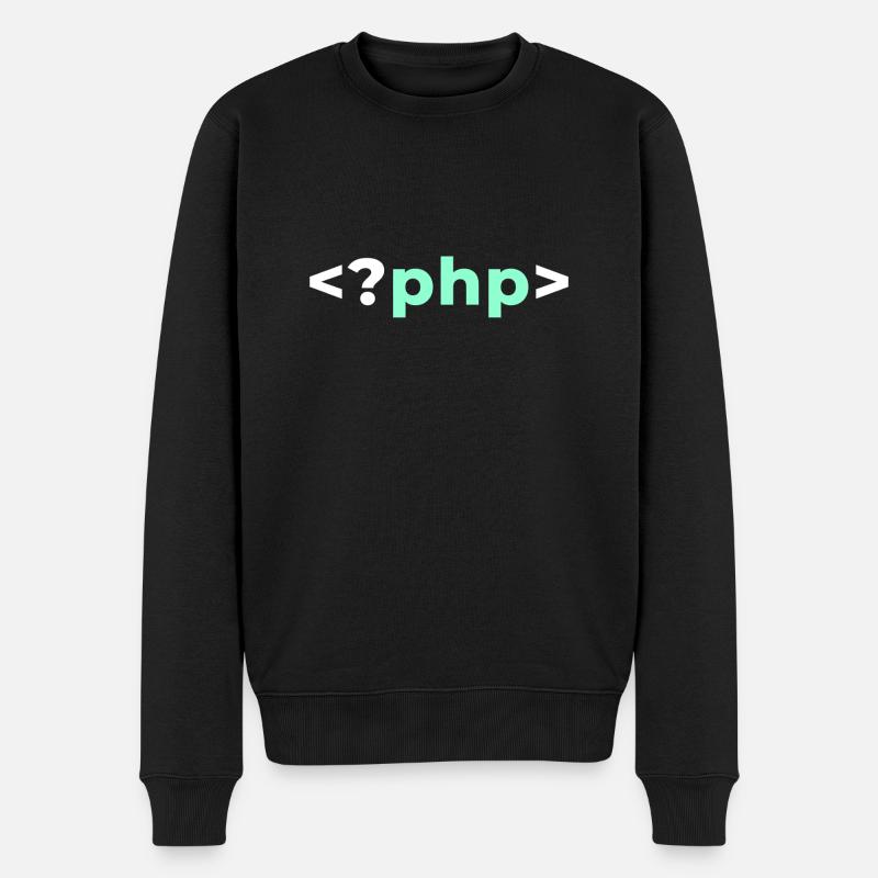 PHP Programmer Software Developer Shirt - Men's Premium Organic Jumper - black