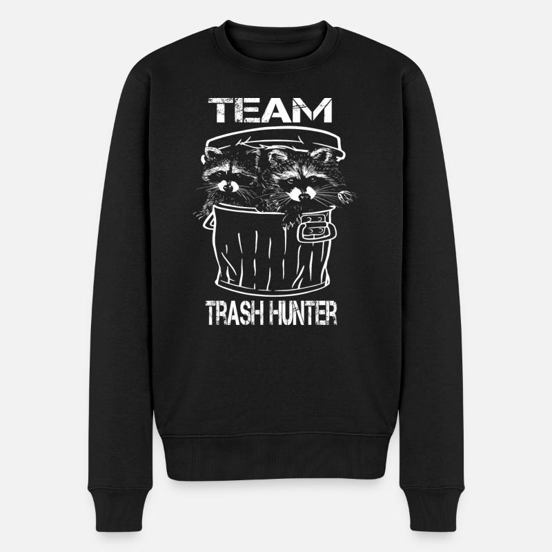 Team trash hunter - Männer Premium Bio Pullover - Schwarz
