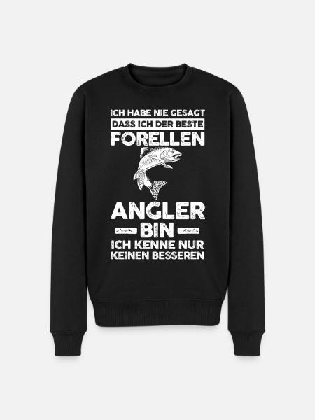 Angeln Forellen Angler - Männer Premium Bio Pullover - Schwarz