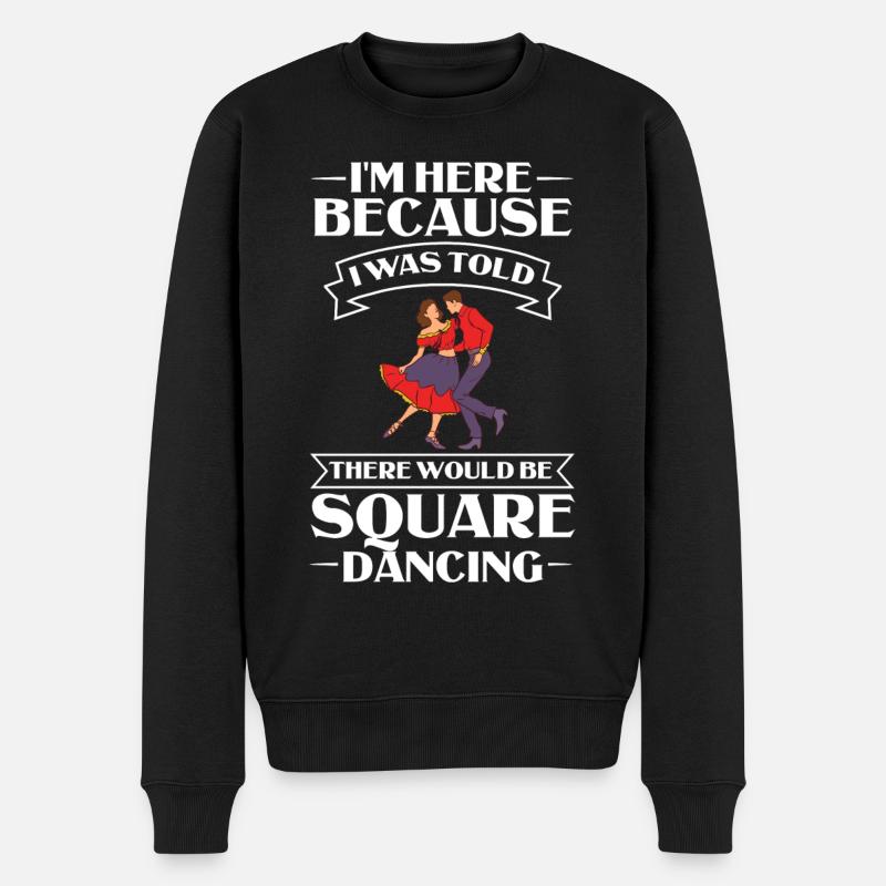 Square Dance Musik Caller Volkstanz Tänzer Usa - Männer Premium Bio Pullover - Schwarz
