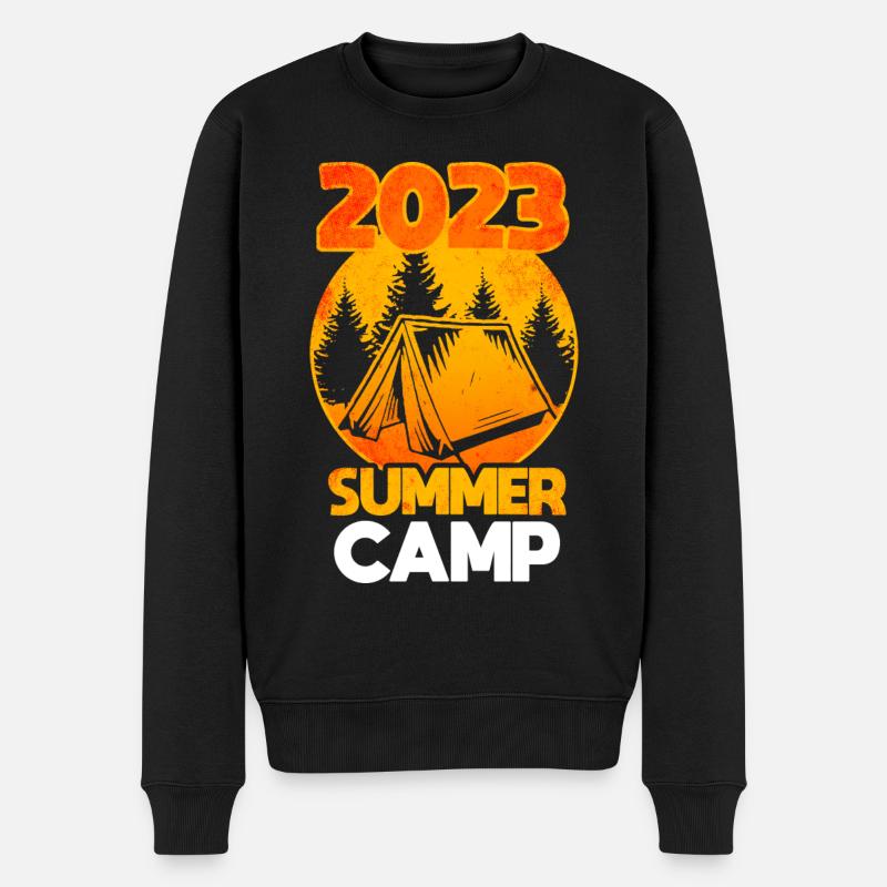 Sommerlager 2023 Camping Pfadfinder - Männer Premium Bio Pullover - Schwarz