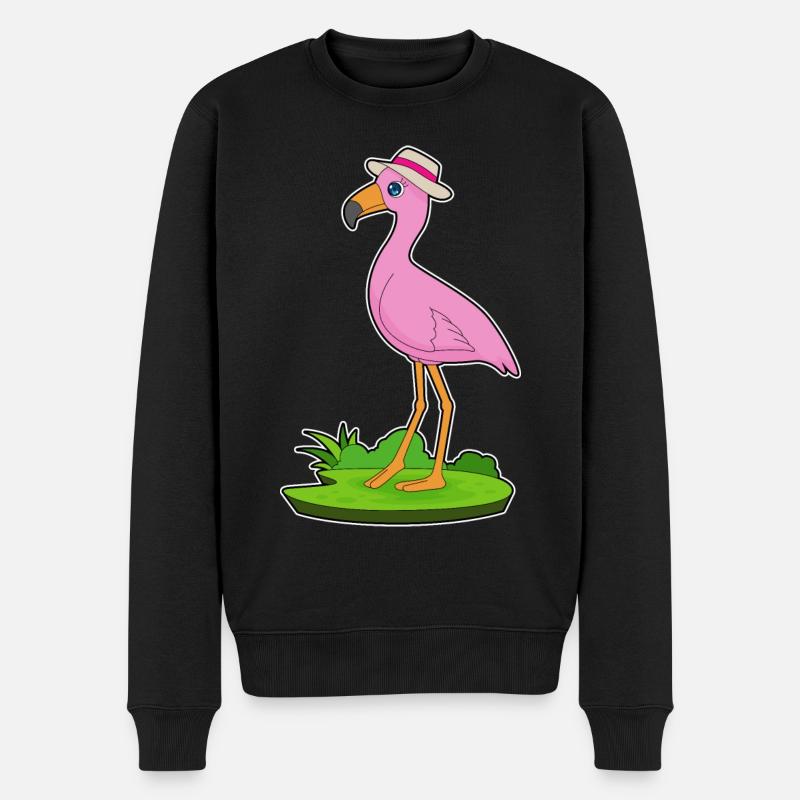 Chapeau de flamant rose - Pull Premium bio Homme - noir