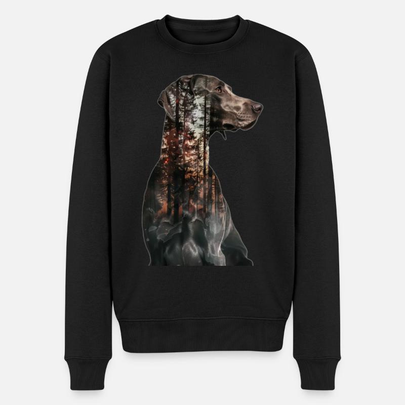 Weimaraner - Pull Premium bio Homme - noir