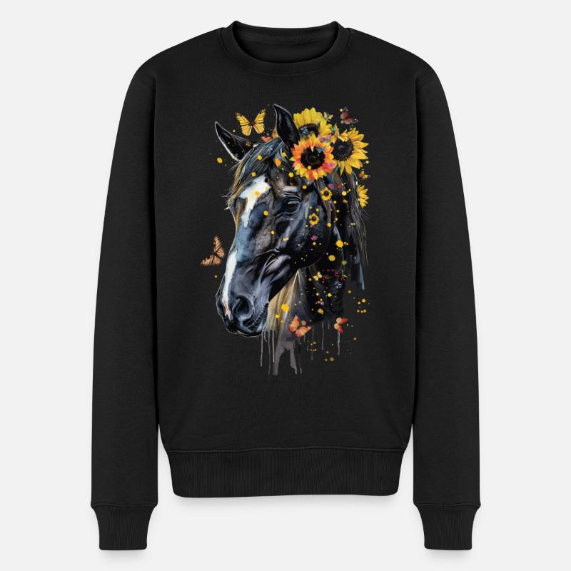 Vollblut - Männer Premium Bio Pullover - Schwarz