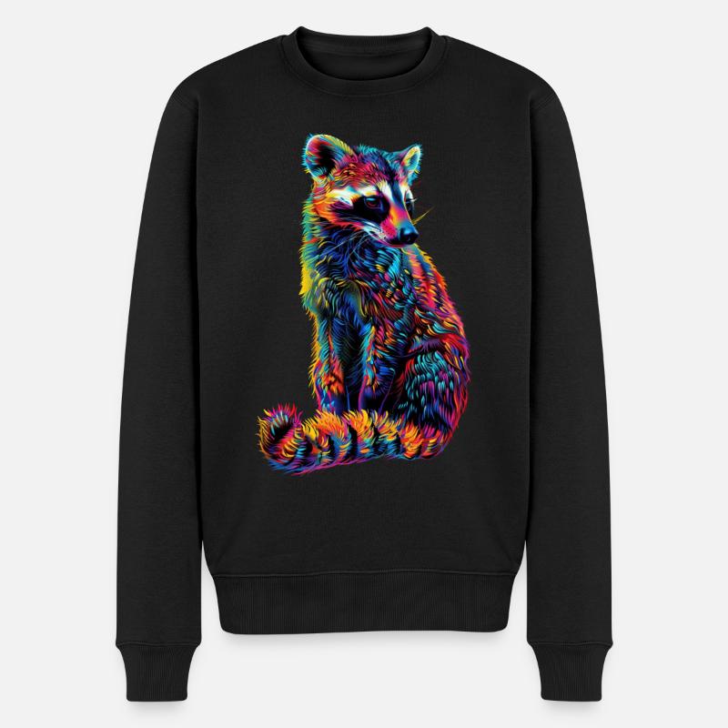 Nasenbär - Männer Premium Bio Pullover - Schwarz