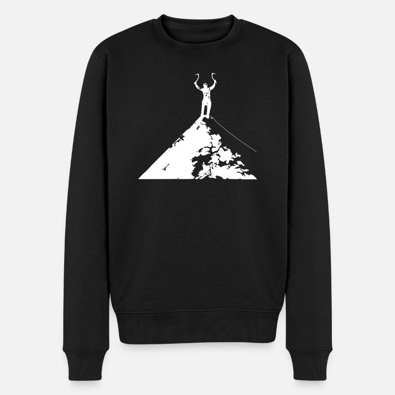 Alpinist on TOP hell - Männer Premium Bio Pullover - Schwarz