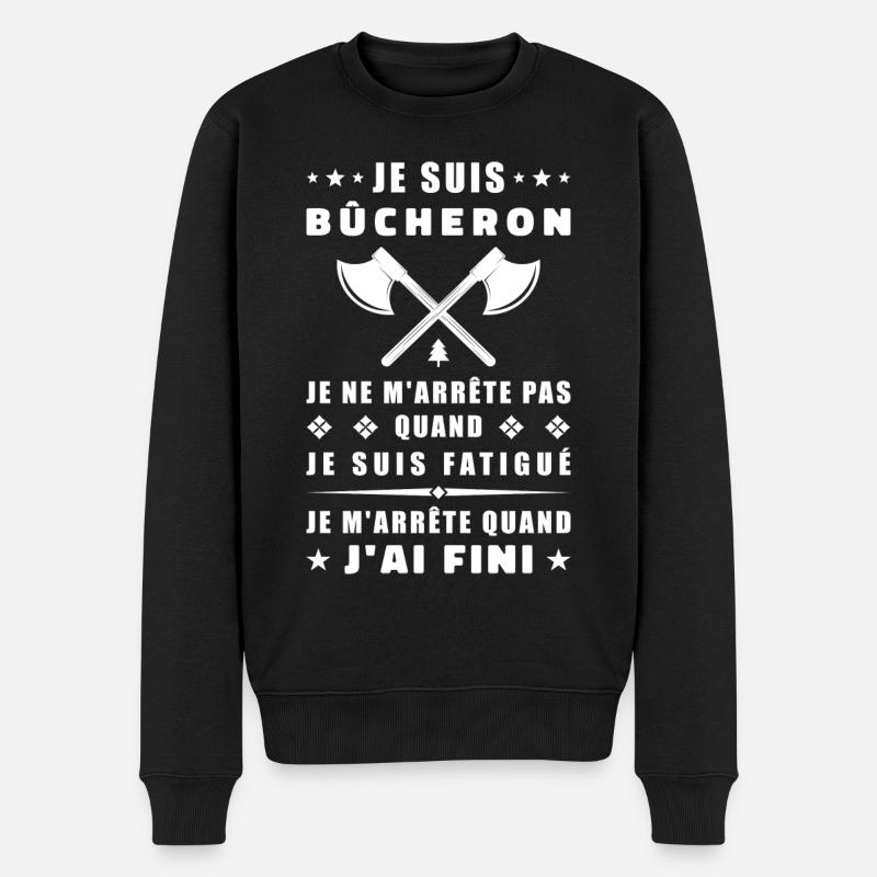 Je suis bûcheron - Pull Premium bio Homme - noir