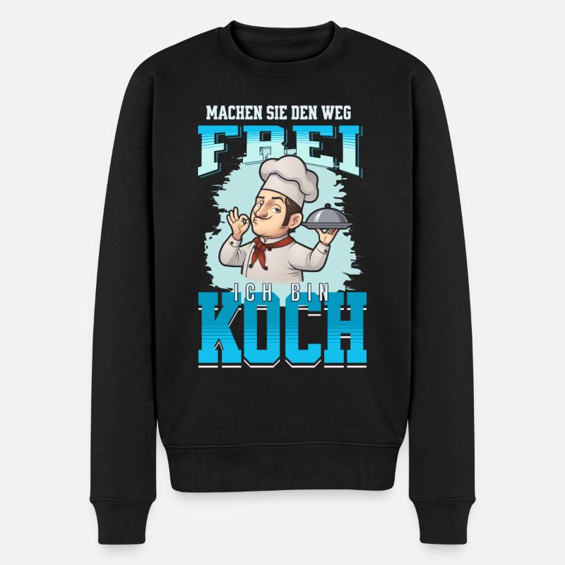 Koch Köche sind immer im Stress - Männer Premium Bio Pullover - Schwarz