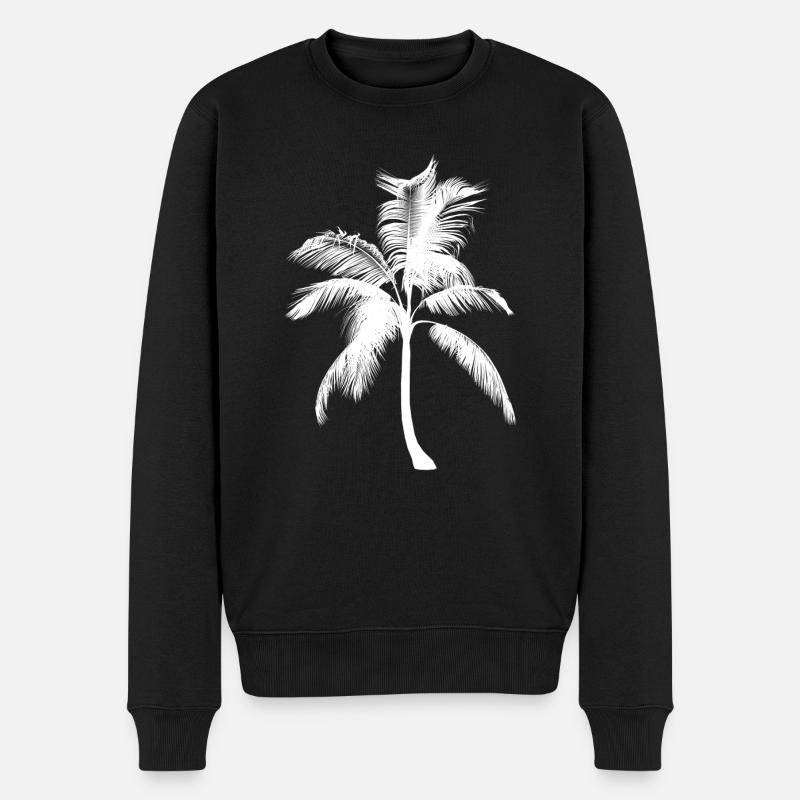 Palme Palm - Männer Premium Bio Pullover - Schwarz
