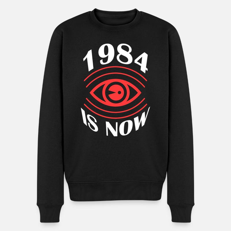 1984 ist jetzt - Männer Premium Bio Pullover - Schwarz