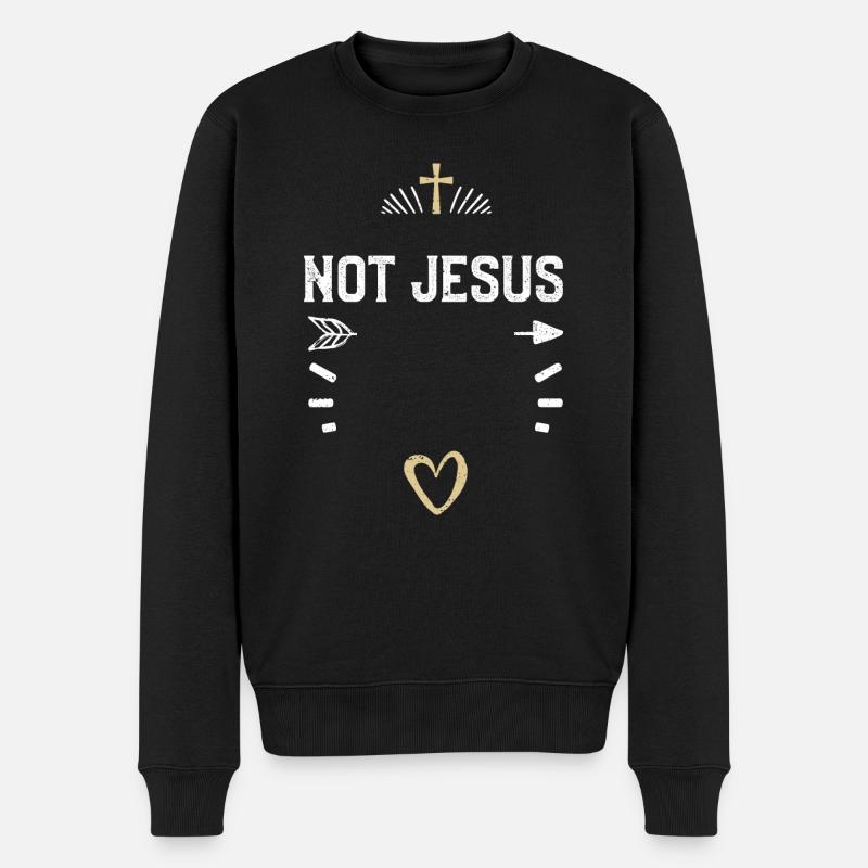 Pas Jésus - Jésus - Pull Premium bio Homme - noir