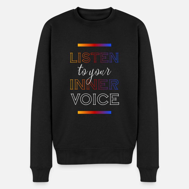 Écoutez votre voix intérieure - Pull Premium bio Homme - noir