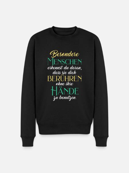 Besondere Menschen - Männer Premium Bio Pullover - Schwarz