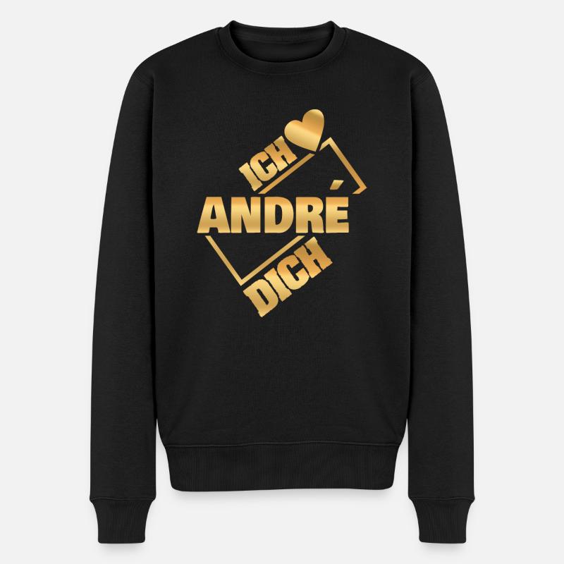 Amants André - Pull Premium bio Homme - noir