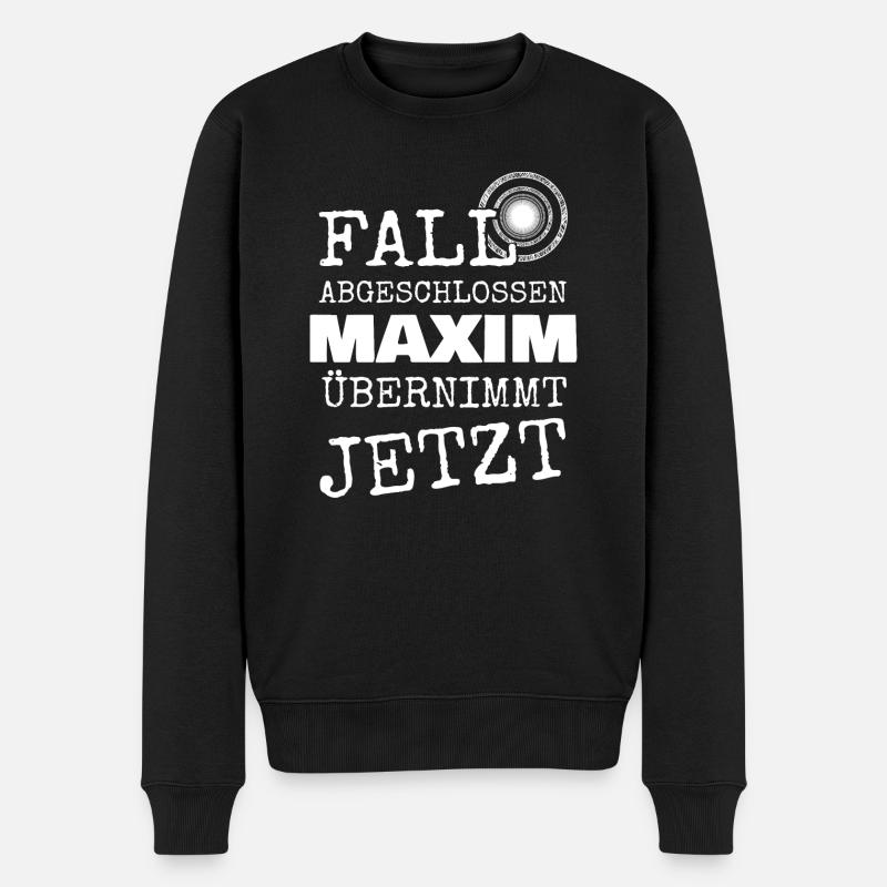 Geschenk für Maxim - Männer Premium Bio Pullover - Schwarz