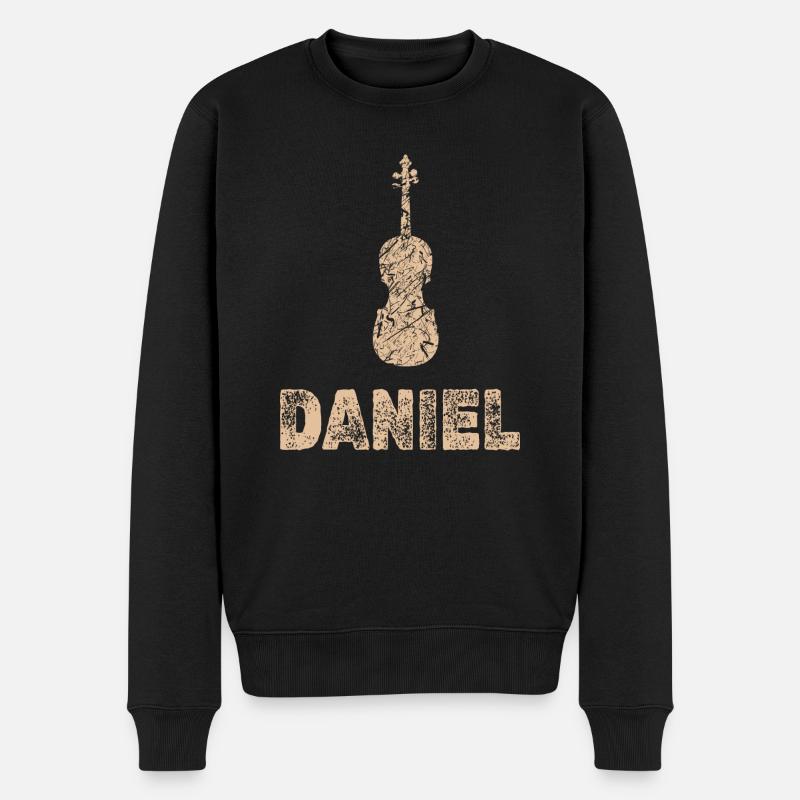 Daniel als Bratsche - Männer Premium Bio Pullover - Schwarz