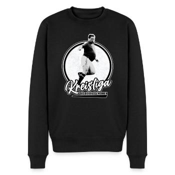 kreisliga das bier hat gewonnen the second - Männer Premium Bio Pullover - Schwarz - Vorne - Nico (187cm)