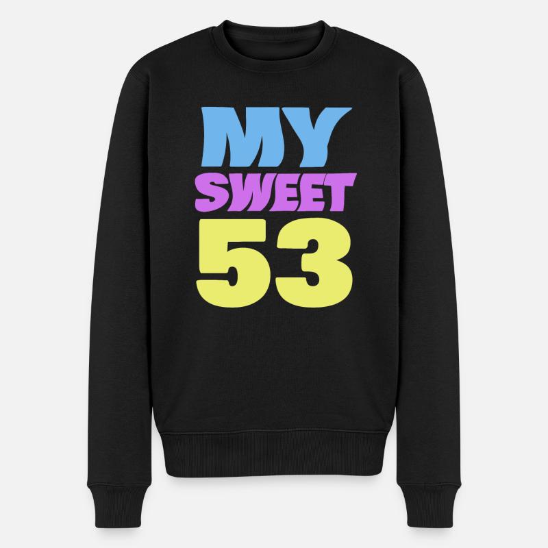 Alter 53 - Männer Premium Bio Pullover - Schwarz