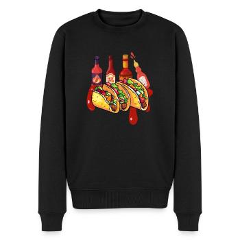 Mexico Tacos Mexican Food Spicy Sauss - Men's Premium Organic Jumper - black - Front - Nico (187cm)