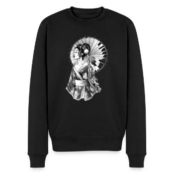 Geisha Sb8 - Männer Premium Bio Pullover - Schwarz - Vorne - Nico (187cm)