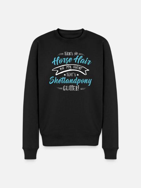 Shetland pony shirt glitter - Men's Premium Organic Jumper - black