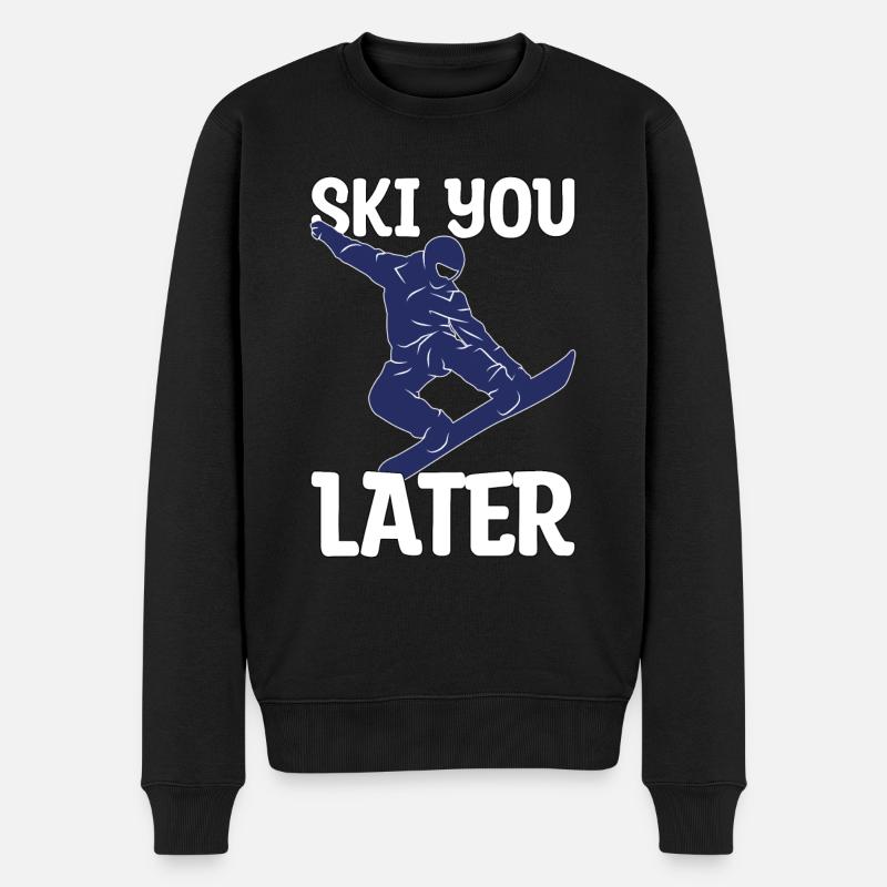 Ski Snowboarder Snowboard Geschenk - Männer Premium Bio Pullover - Schwarz