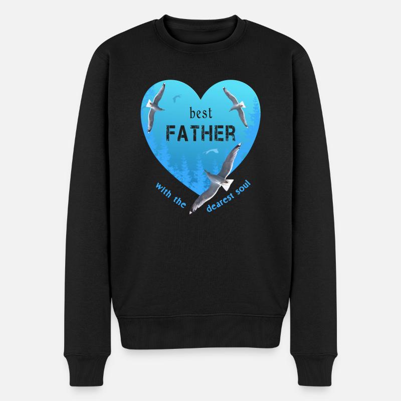 best father - Männer Premium Bio Pullover - Schwarz