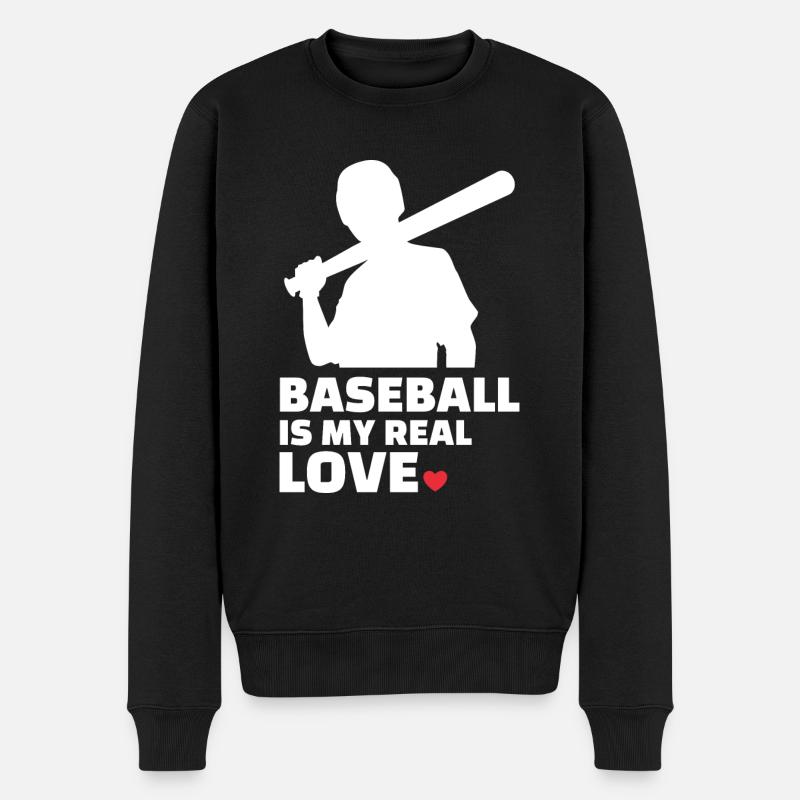 J’adore le baseball élégant - Pull Premium bio Homme - noir