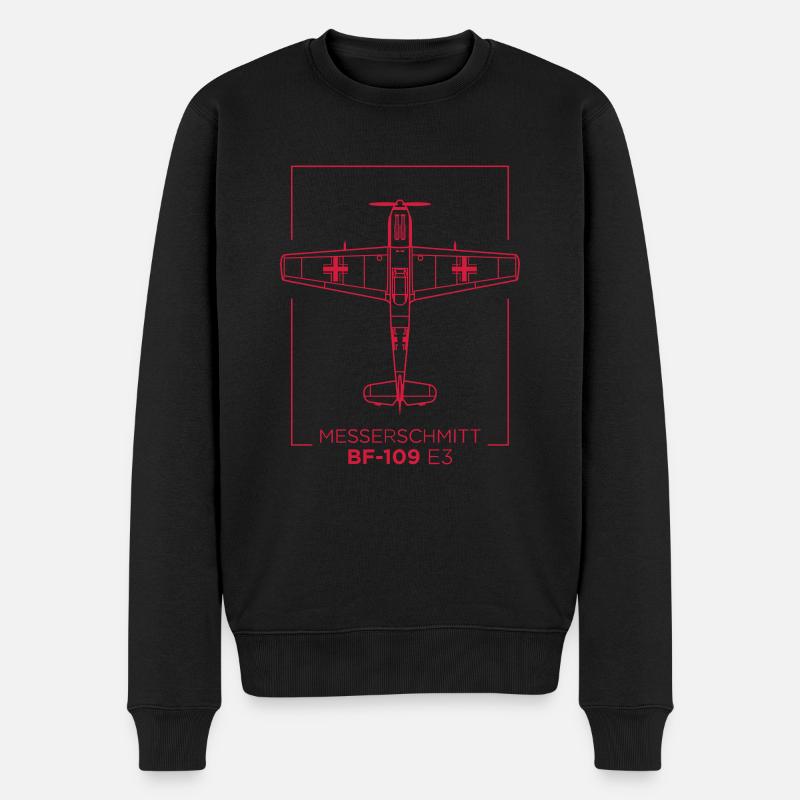 Messerschmitt BF-109 E3 - Pull Premium bio Homme - noir