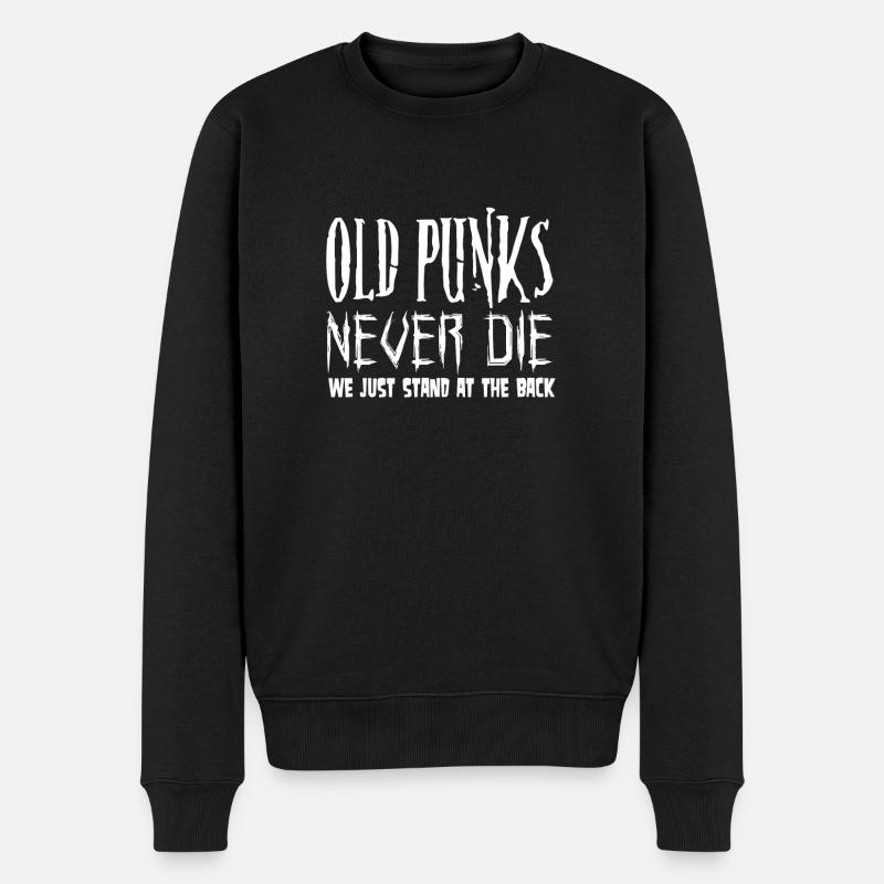 Old Punks never Die We just stand at the Back - Pull Premium bio Homme - noir