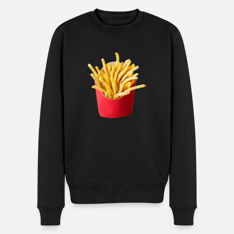 French fries - Pull Premium bio Homme - noir