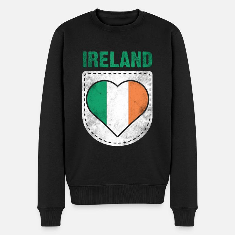 Irlande Drapeau Irlandais - Pull Premium bio Homme - noir