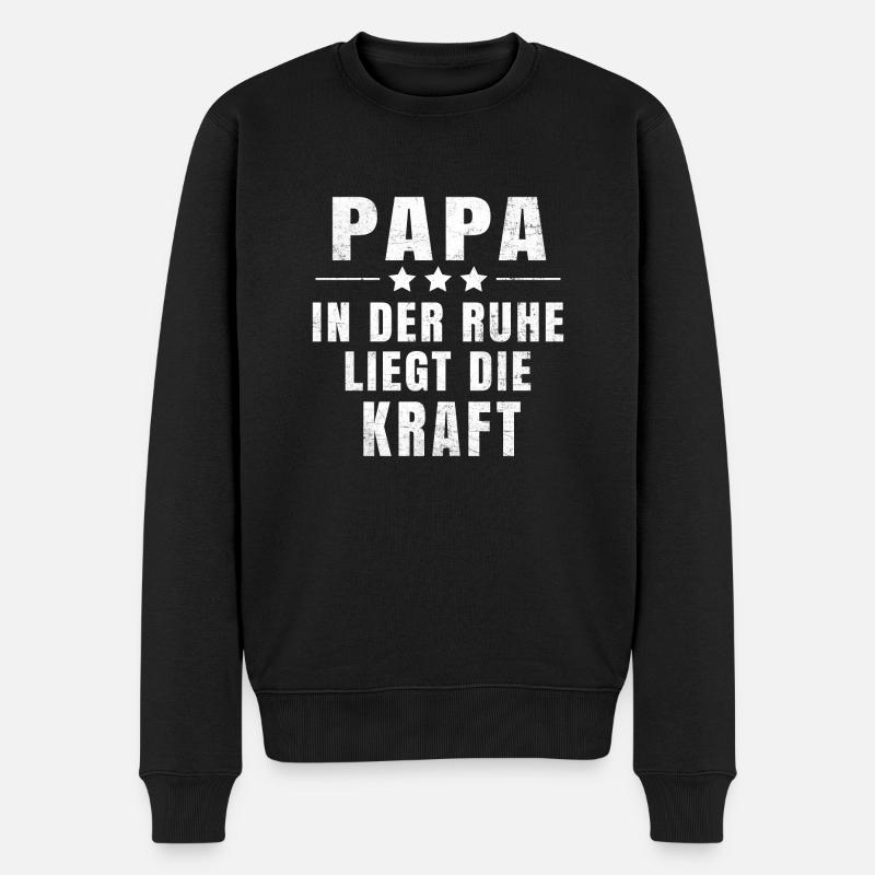 Papa T-Shirt - Männer Premium Bio Pullover - Schwarz