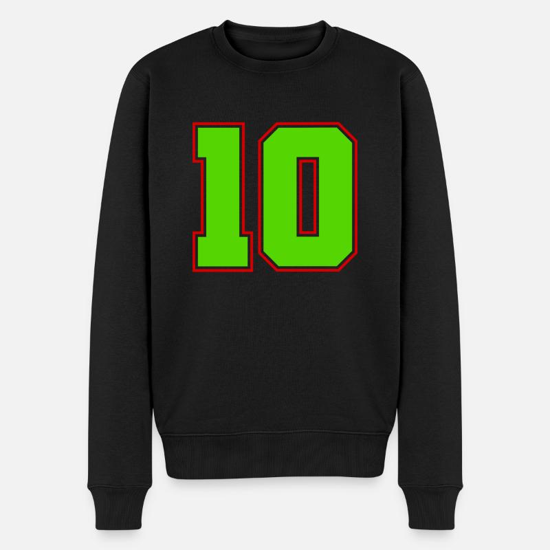 Numéro 10 football - Pull Premium bio Homme - noir