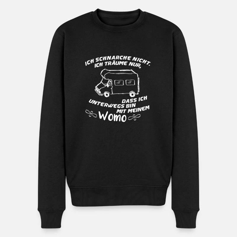 Ich schnarche nicht - Männer Premium Bio Pullover - Schwarz