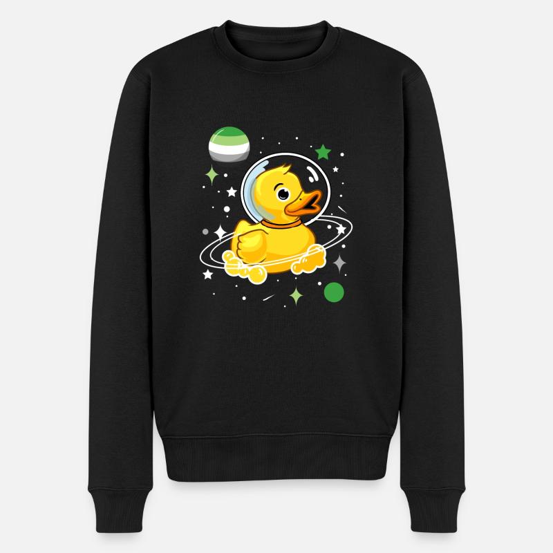 Canard Astronaute Aromantic Pride - Pull Premium bio Homme - noir