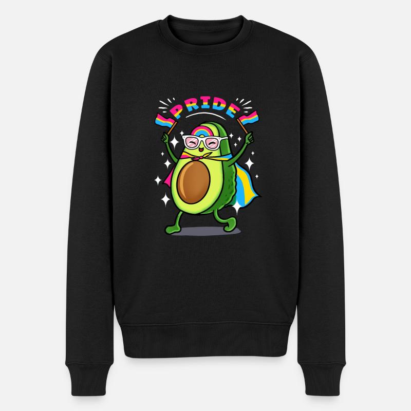 Avocado Pan Pride - Männer Premium Bio Pullover - Schwarz