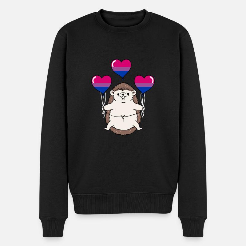 Hérisson Ballon Bisexual Pride - Pull Premium bio Homme - noir