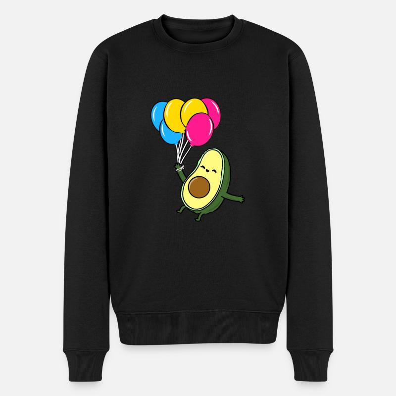 Avocado Ballon Pan Pride - Männer Premium Bio Pullover - Schwarz