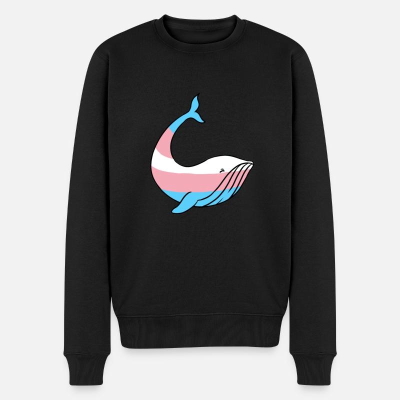 Fierté Whale Trans - Pull Premium bio Homme - noir